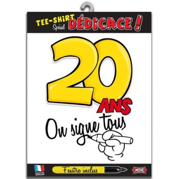 T-shirt dédicace anniversaire 20 ans