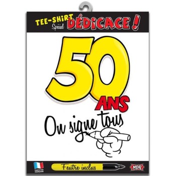 T-shirt dédicace anniversaire 50 ans