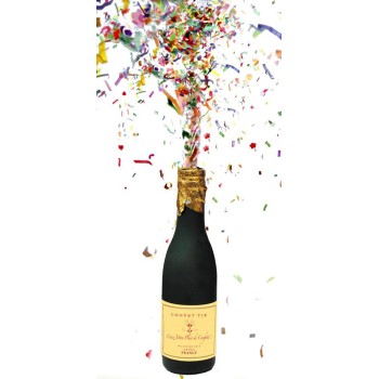 Bouteille champagne à confettis