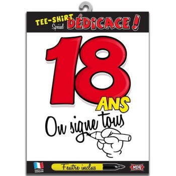 T-shirt dédicace anniversaire 18 ans