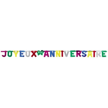 Guirlande lettres géantes "Joyeux anniversaire"