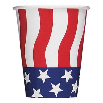 8 gobelets drapeau USA