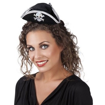 Serre-tête mini tricorne pirate