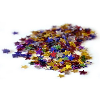 Sachet de confettis étoile métal multi