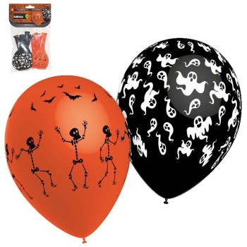 8 ballons fantômes et squelettes