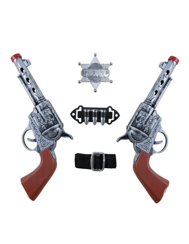 Set cow-boy double revolver