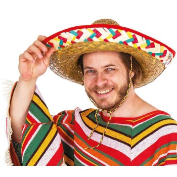 Sombrero paille multicolore