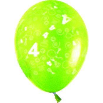 Sachet de 10 ballons chiffre 4