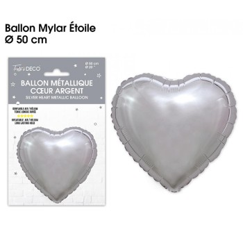 Ballon métallique coeur