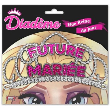 Diadème Miss future mariée fuchsia