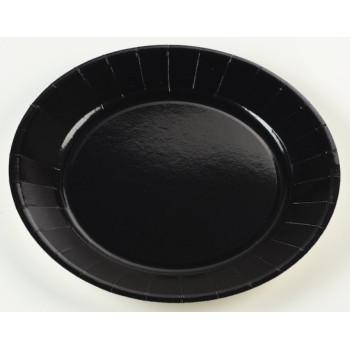 10 assiettes 23cm noir