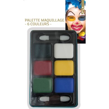 Palette maquillage fard gras 6 couleurs