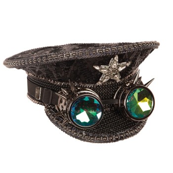 Casquette steampunk noire