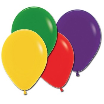 12 ballons couleurs assorties