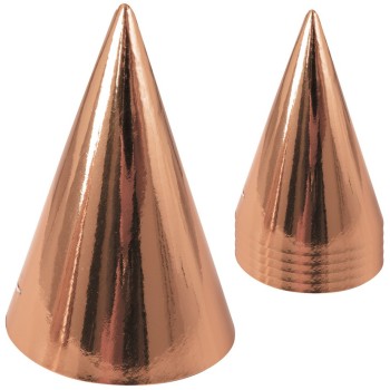 6 chapeaux pointus rose gold