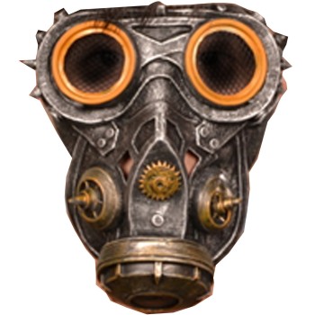 Masque à gaz steampunk latex