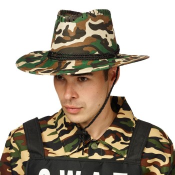 Chapeau cow-boy camouflage militaire