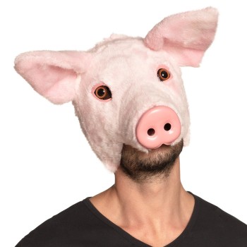 Demi-masque peluche cochon