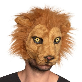 Demi-masque peluche lion