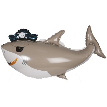 Ballon requin pirate aluminium