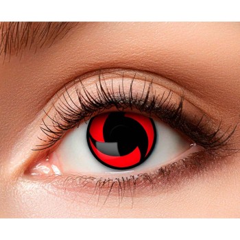 Lentilles manga noire et rouge