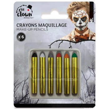 6 crayons maquillage Halloween