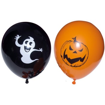 10 ballons Halloween avec motifs