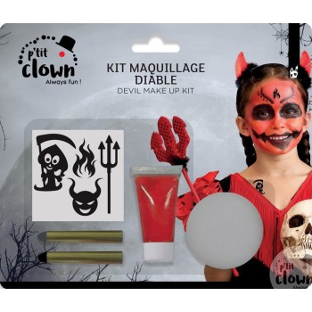 Kit maquillage diablesse avec stickers