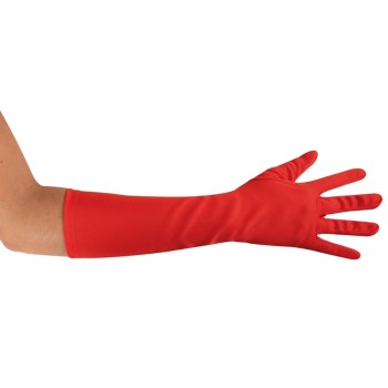 Gants longs rouges