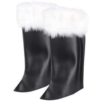 Surbottes Père Noël noire avec poils blancs