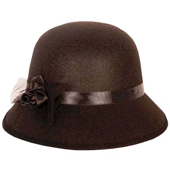 Chapeau charleston avec noeud noir