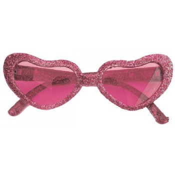 Lunettes coeur à paillettes