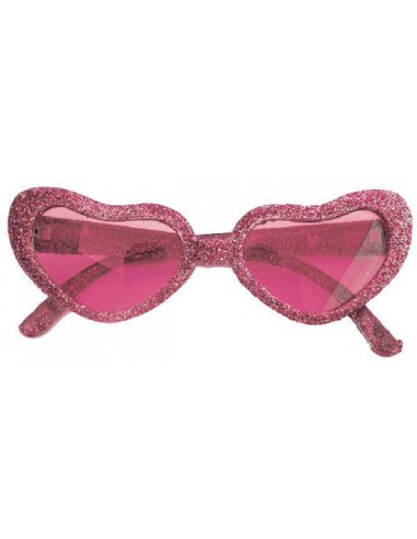 Lunettes coeur à paillettes