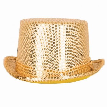 Chapeau haut de forme sequins