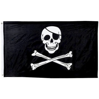 Drapeau pirate avec tête de mort