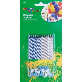 Lot de 12 bougies magiques qui se rallument