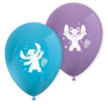 8 ballons Stitch Disney gonflage air/hélium