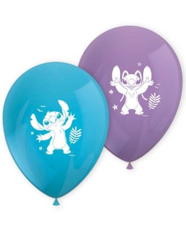 8 ballons Stitch Disney gonflage air/hélium