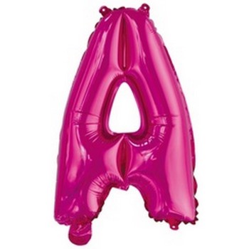 Ballon en forme de lettre A couleur rose/fuchsia pour anniversaire