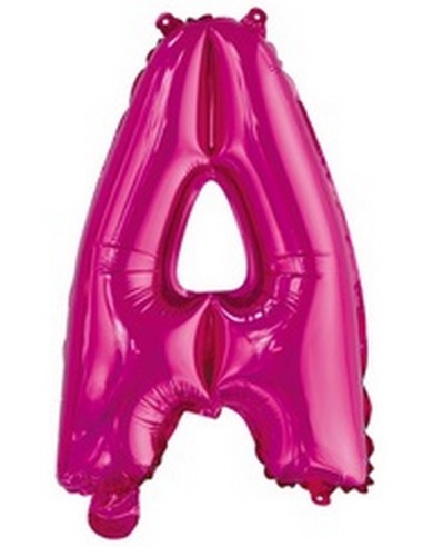 Ballon en forme de lettre A couleur rose/fuchsia pour anniversaire