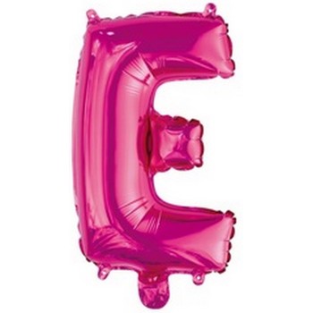 Ballon en forme de lettre E couleur rose/fuchsia pour anniversaire