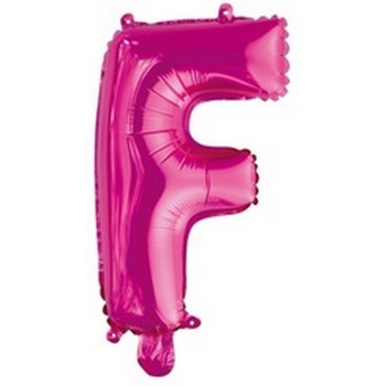 Ballon en forme de lettre F couleur rose/fuchsia pour anniversaire