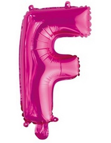 Ballon en forme de lettre F couleur rose/fuchsia pour anniversaire