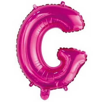 Ballon en forme de lettre G couleur rose/fuchsia pour anniversaire