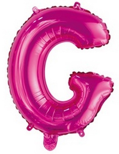 Ballon en forme de lettre G couleur rose/fuchsia pour anniversaire