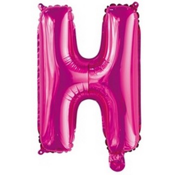 Ballon en forme de lettre H couleur rose/fuchsia pour anniversaire