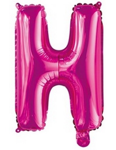 Ballon en forme de lettre H couleur rose/fuchsia pour anniversaire