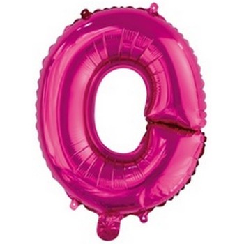 Ballon en forme de lettre O couleur rose/fuchsia pour anniversaire