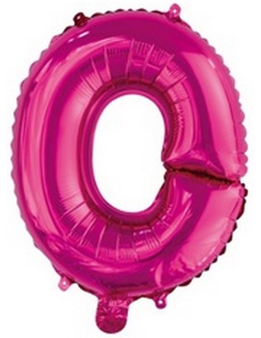 Ballon en forme de lettre O couleur rose/fuchsia pour anniversaire