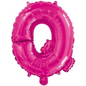 Ballon en forme de lettre Q couleur rose/fuchsia pour anniversaire